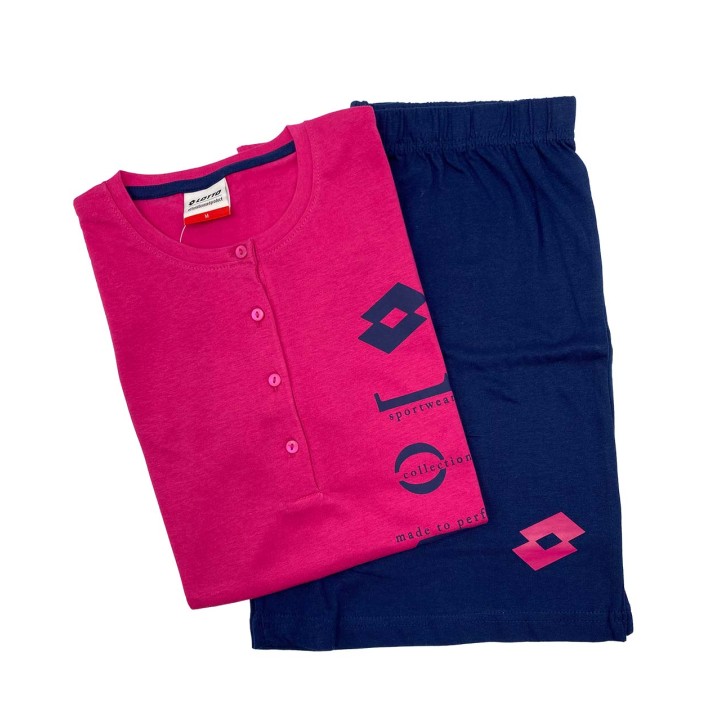 pigiama-corto-donna-lotto-lp5242-fucsia