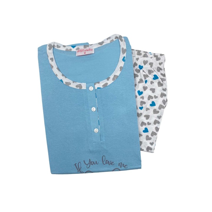 pigiama-corto-donna-maristella-3306-cielo
