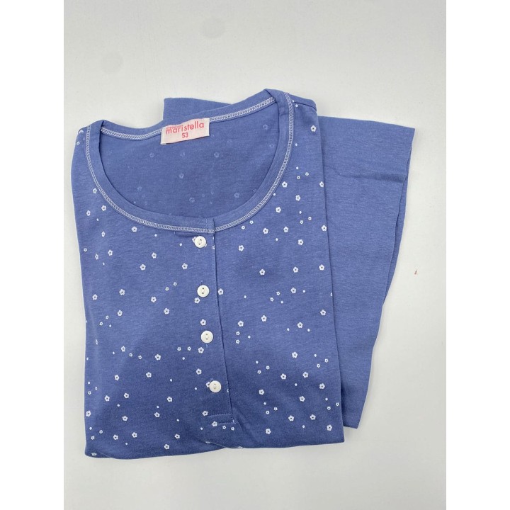 pigiama-donna-taglie-forti-estivo-maristella-3329a-cielo