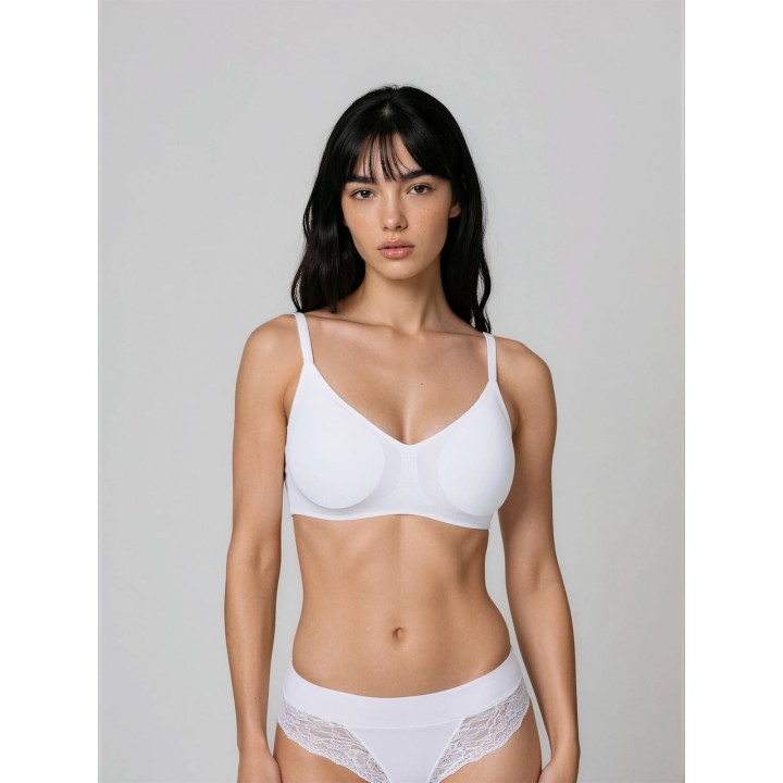 Reggisenoinvisibile senza cuciture Jadea fronte bianco