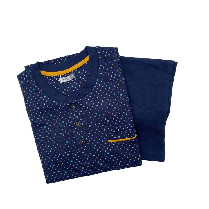 pigiama-corto-uomo-karelpiu-ke0201pcu-blu