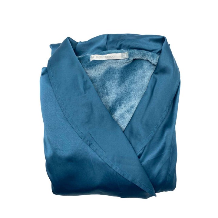 vestaglia-da-donna-invernale-in-raso-pigiamiamoci3575v-petrolio