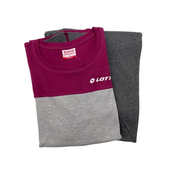 Pigiama donna invernale in felpa Lotto LP6086 con girocollo e stile sportivo. Scopri il comfort Lotto e acquistalo online.