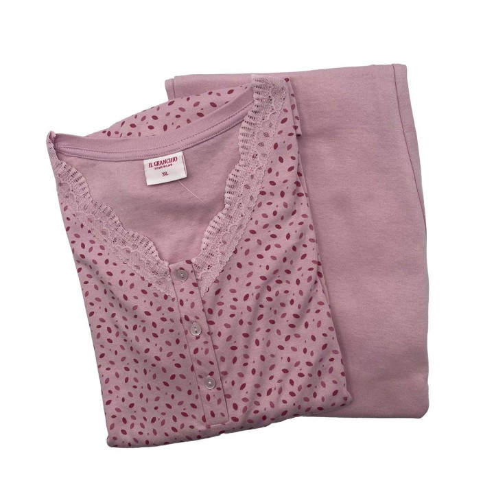Pigiama donna taglie forti invernale Il Granchio GP6138C