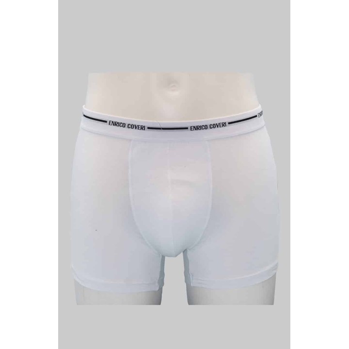 boxer Enrico Coveri in cotone elasticizzato EB1000 bianco