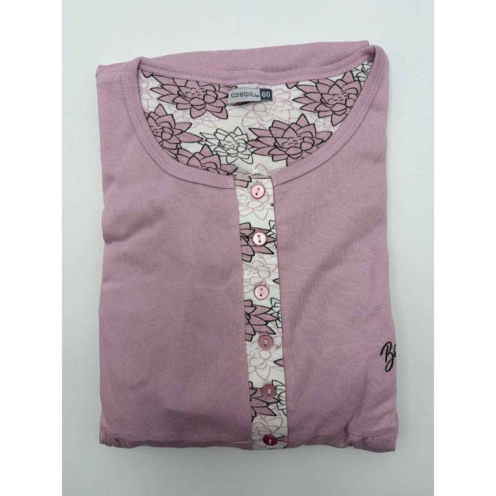 Camicia da notte taglie forti invernale Karelpiù 1061CLX