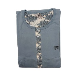 Camicia da notte invernale tinta unita Karelpiù KI1060CL