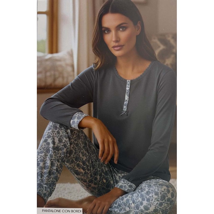 Pigiama donna taglie forti invernale Karelpiù KI1035PLDX