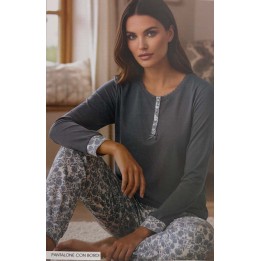 Pigiama caldo cotone donna Karelpiù KI1034PLD