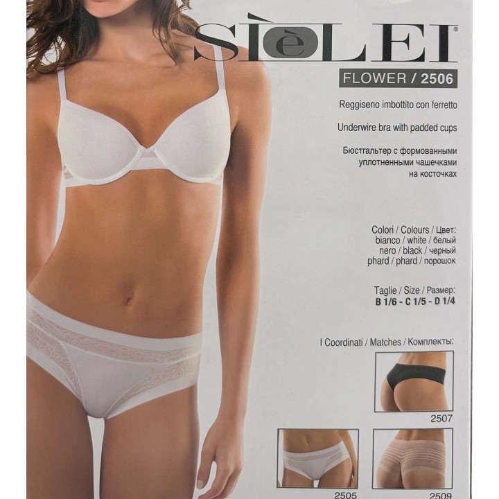 Reggiseno con coppe spacer e ferretto Sièlei 2506 scatola retro