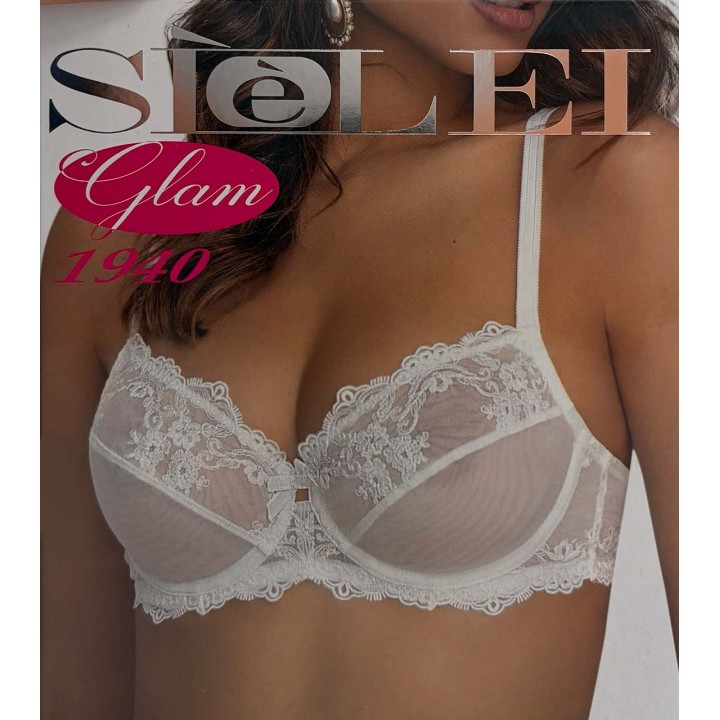 Reggiseno sfoderato in tulle e pizzo Sièlei 1940