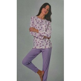 Pigiama caldo cotone donna Il granchio GP6140 rosa foto