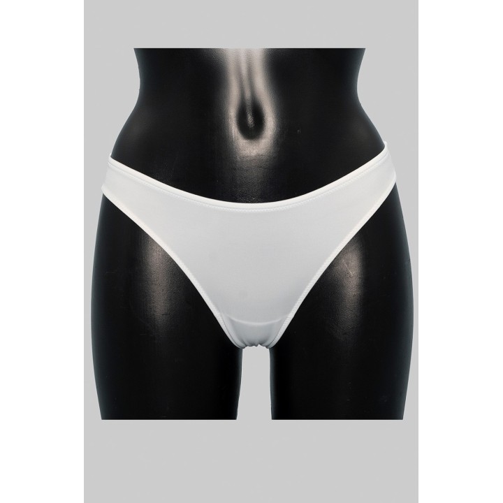 Slip brasiliana con taglio laser Lormar Carrie bianco fronte