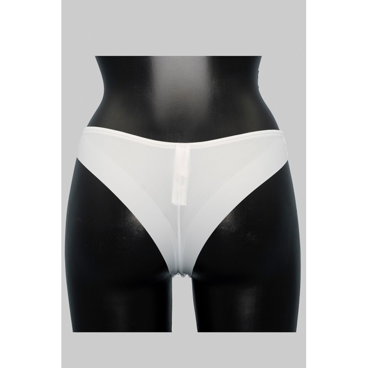Slip brasiliana con taglio laser Lormar Carrie bianco retro