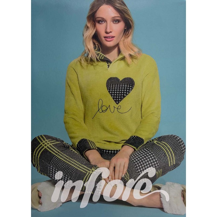 Pigiama invernale donna in pile Infiore 651984