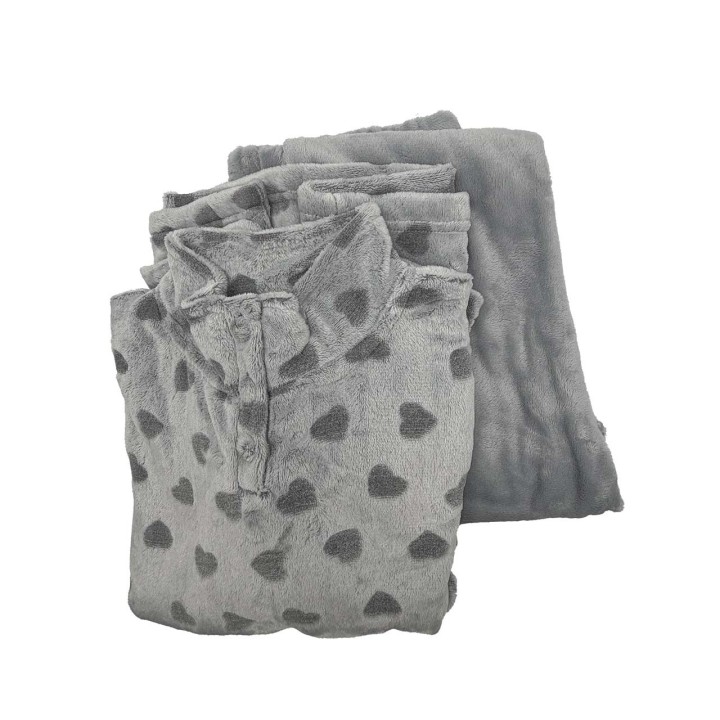Pigiama donna in coral Il Granchio GP6088 grigio