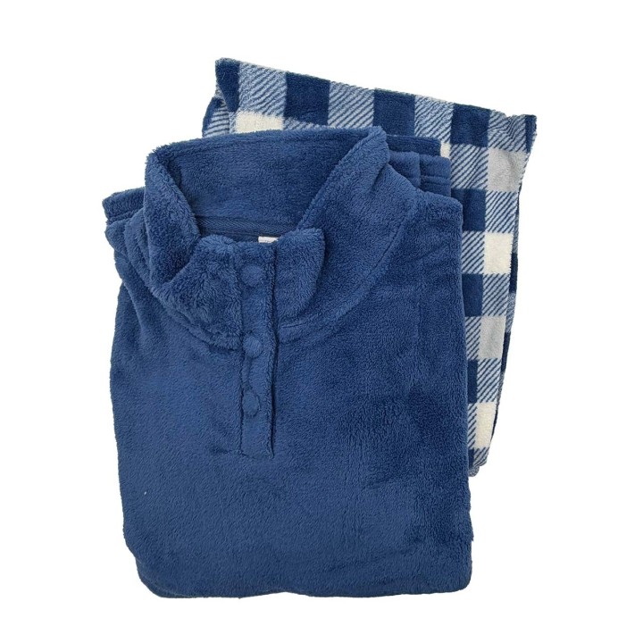 Pigiama donna in pile Il Granchio GP6087 bluette