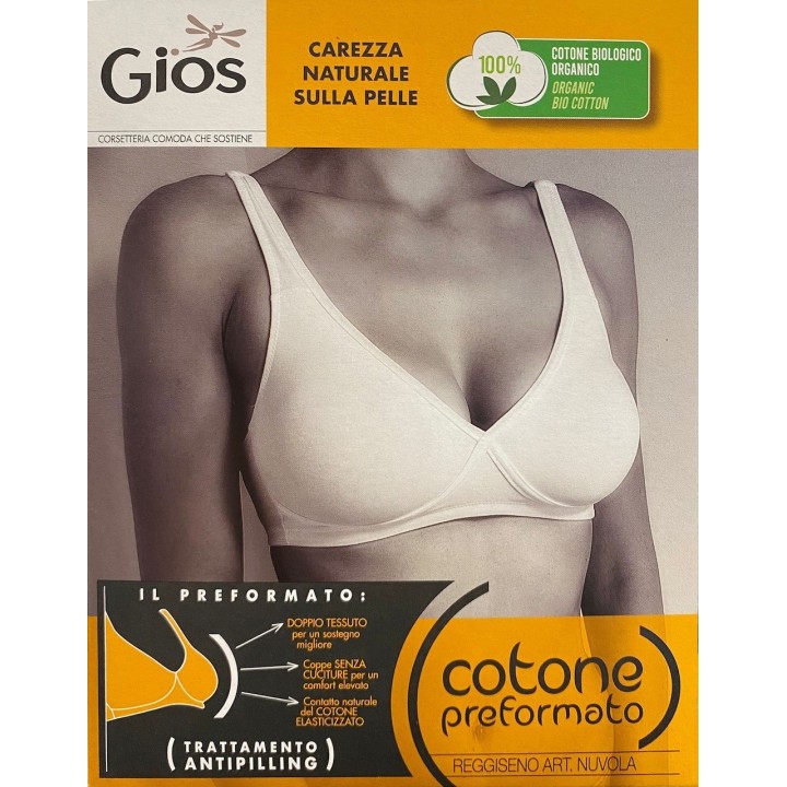 Reggiseno senza ferretto in cotone Gios Nuvola