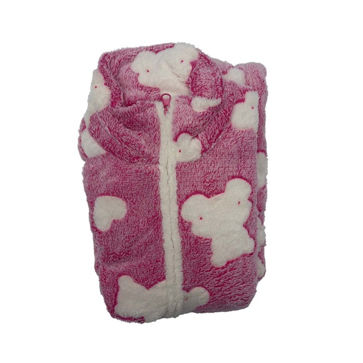 Vestaglia invernale donna in coral Karelpiù K9243 rosa