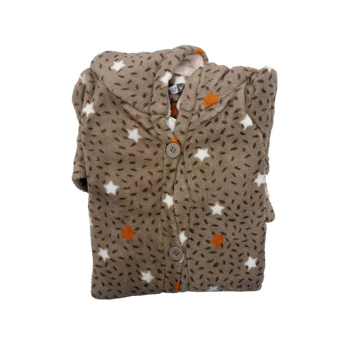 Vestaglia invernale donna in pile Karelpiù K9243 beige