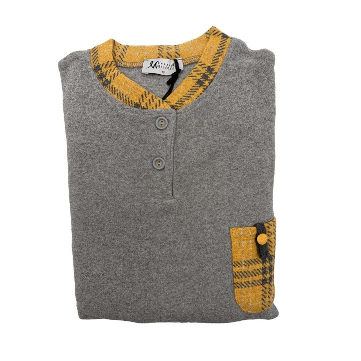 Pigiama invernale donna Maristella 3631 grigio
