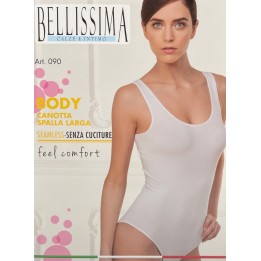 Body microfibra spalline larghe Bellissima 090