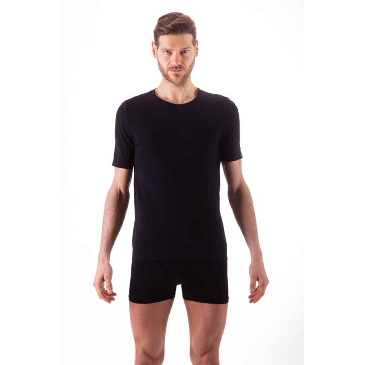 Maglia microfibra girocollo ISSIMO 250 nero