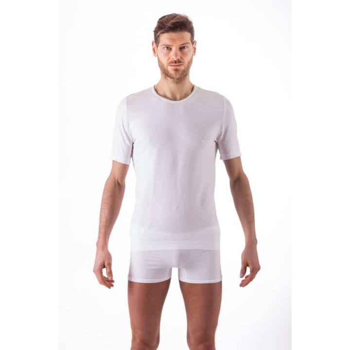 Maglia microfibra girocollo ISSIMO 250 bianco