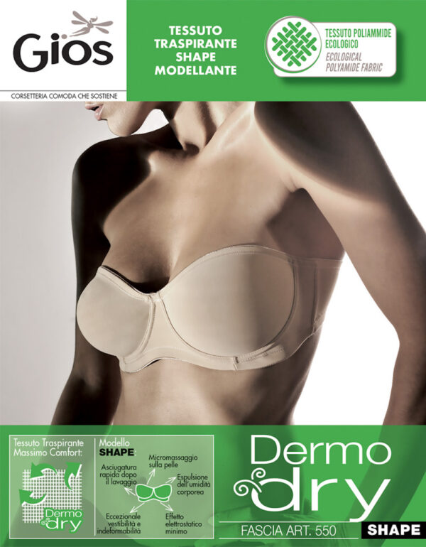 Reggiseno a fascia preformato e traspirante Gios 550 pack