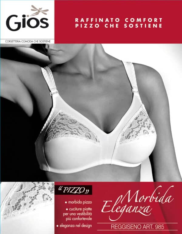 Reggiseno Gios senza ferretto con cotone sulla pelle 985