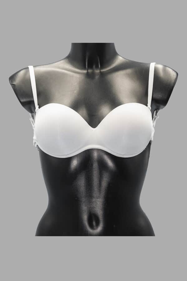 Reggiseno a fascia push up con coppe graduate Sièlei 1570 bianco