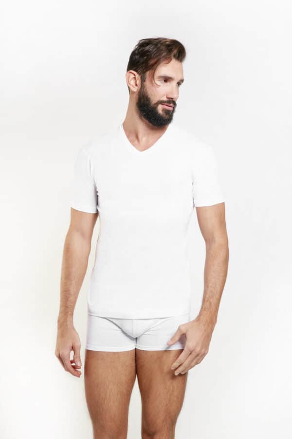 Maglia intima cotone uomo scollo a V Nottingham TV80