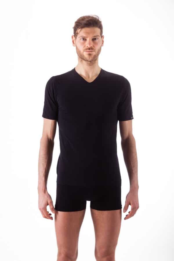 Maglia microfibra scollo V ISSIMO 251 nero