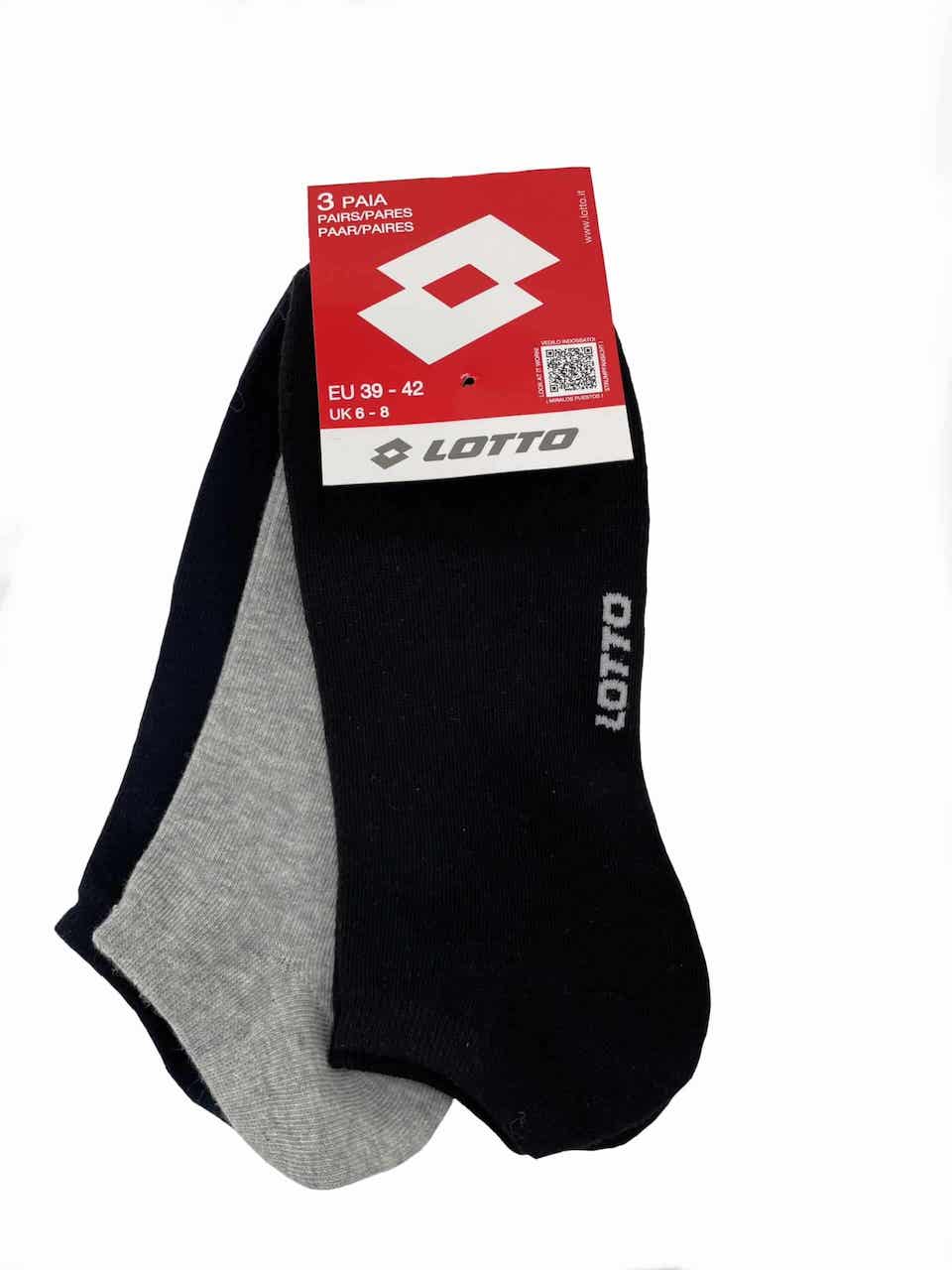 Calzini fantasmini lotto in cotone unisex TONI 3PZ assortito