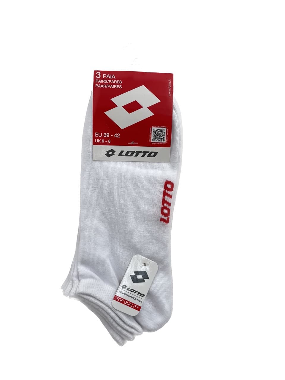 Calzini fantasmini lotto in cotone unisex TONI 3PZ bianco
