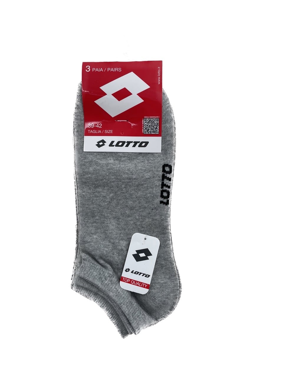 Calzini fantasmini lotto in cotone unisex TONI 3PZ grigio