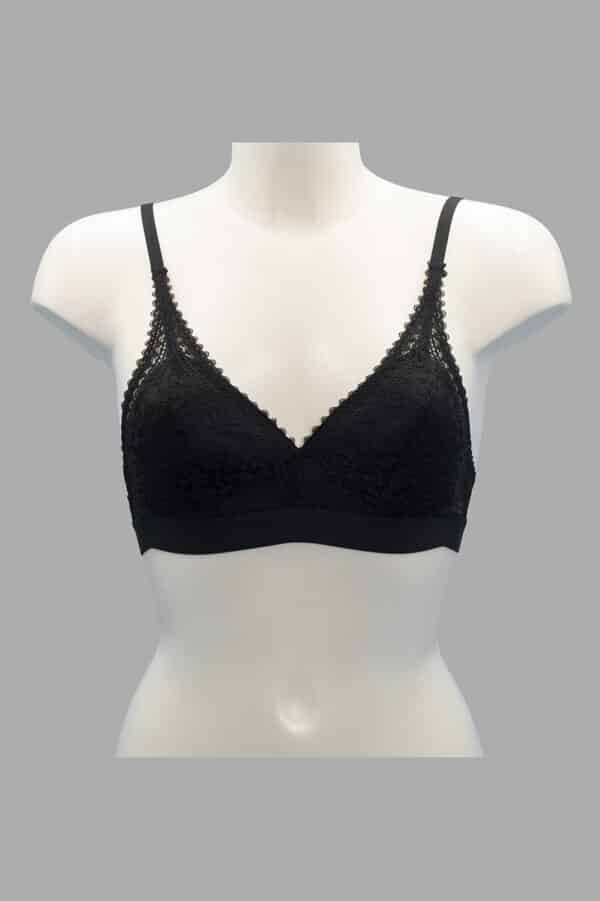 reggiseno preformato senza ferretto di pizzo Selene MARCELA negro