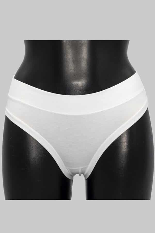 Slip donna cotone e modal con fascia alta Jadea 503 bianco fronte