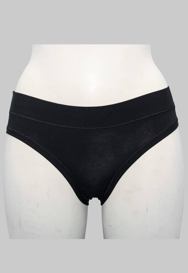 Slip donna cotone e modal con fascia alta Jadea 503 nero fronte