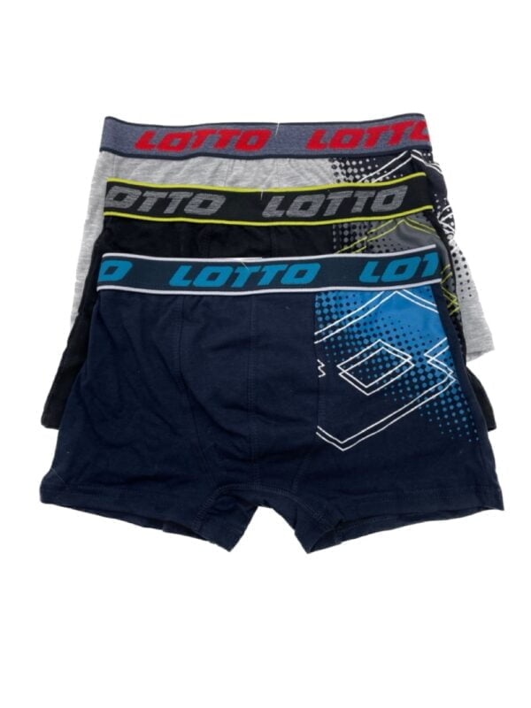 Boxer ragazzo con elastico esterno stampato Lotto 3Pz