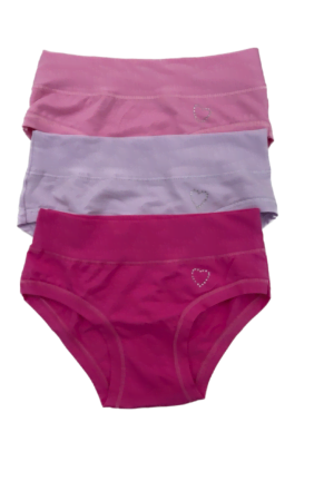 Slip bambina con fascia alta Emy tinta unita 3Pz