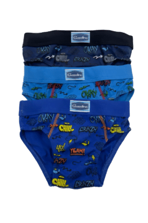 Slip bambino fantasia con elastico ricoperto Gasolino 3Pz