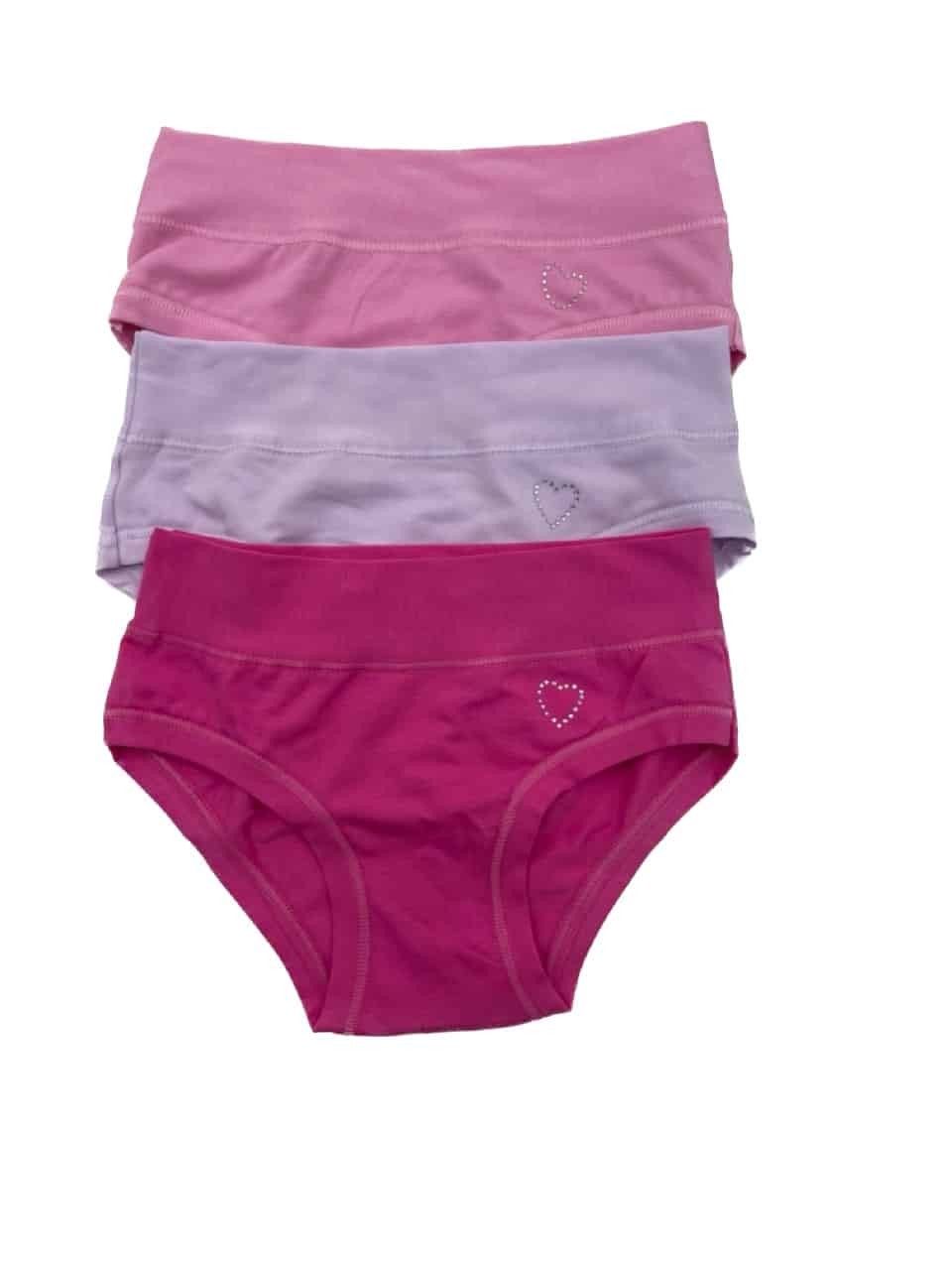 Slip bambina con fascia alta Emy tinta unita 3PZ