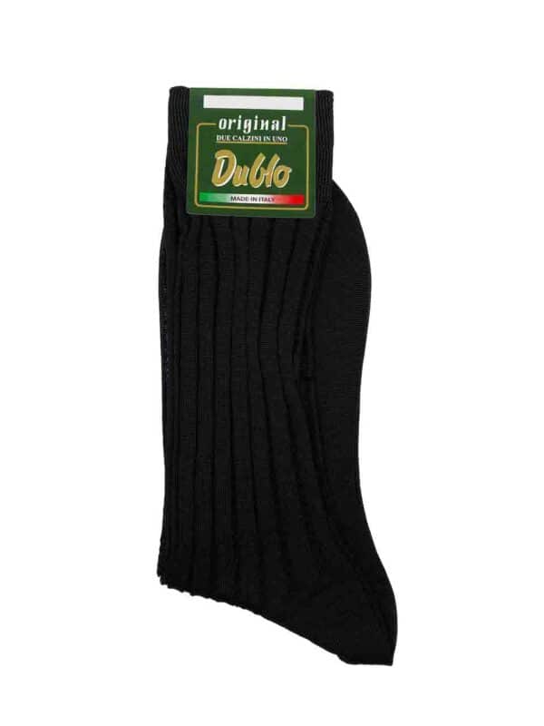 calzini Dublo Corti in filo di scozia CD335C nero