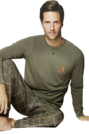 Pigiama uomo estivo lungo Nickel & Dime 1415 verde