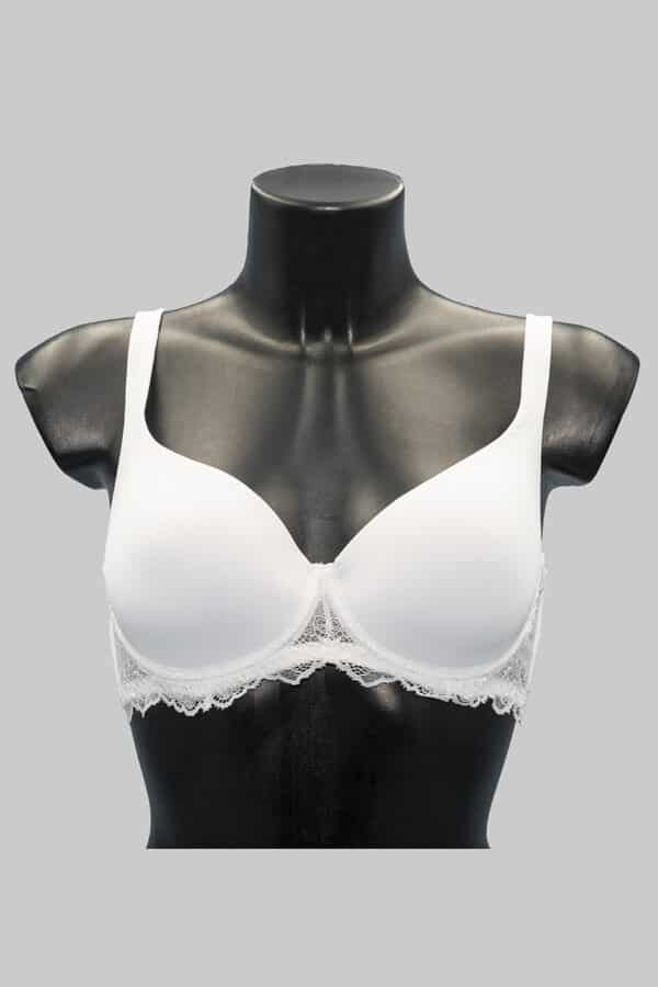 Il reggiseno Lormar balconcino imbottito in pizzo MOUSSE PIZZO bianco