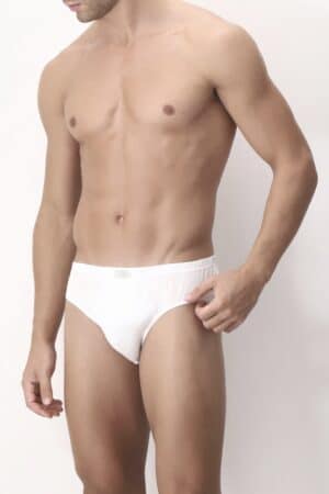 Slip uomo Cagi filo di scozia midi 1210 foto bianco