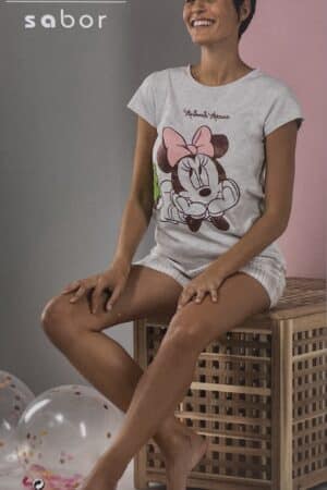 Pigiama Donna Corto in Jersey Minnie Mouse DYD 6875