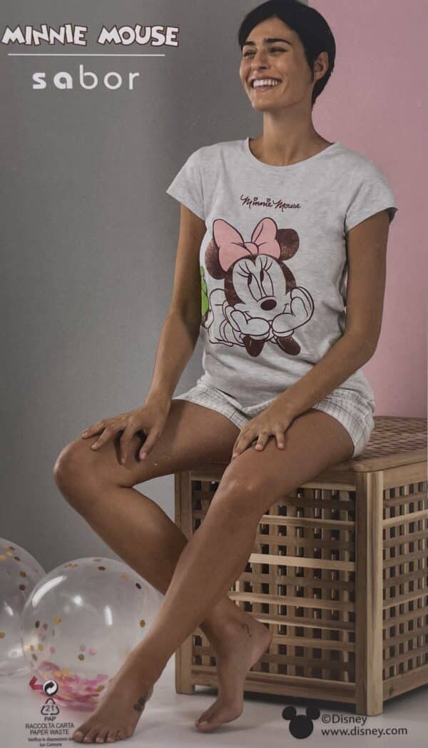 Pigiama Donna Corto in Jersey Minnie Mouse DYD 6875