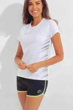 Completo estivo donna t-shirt e pantaloncino Lotto LP5115 bianco